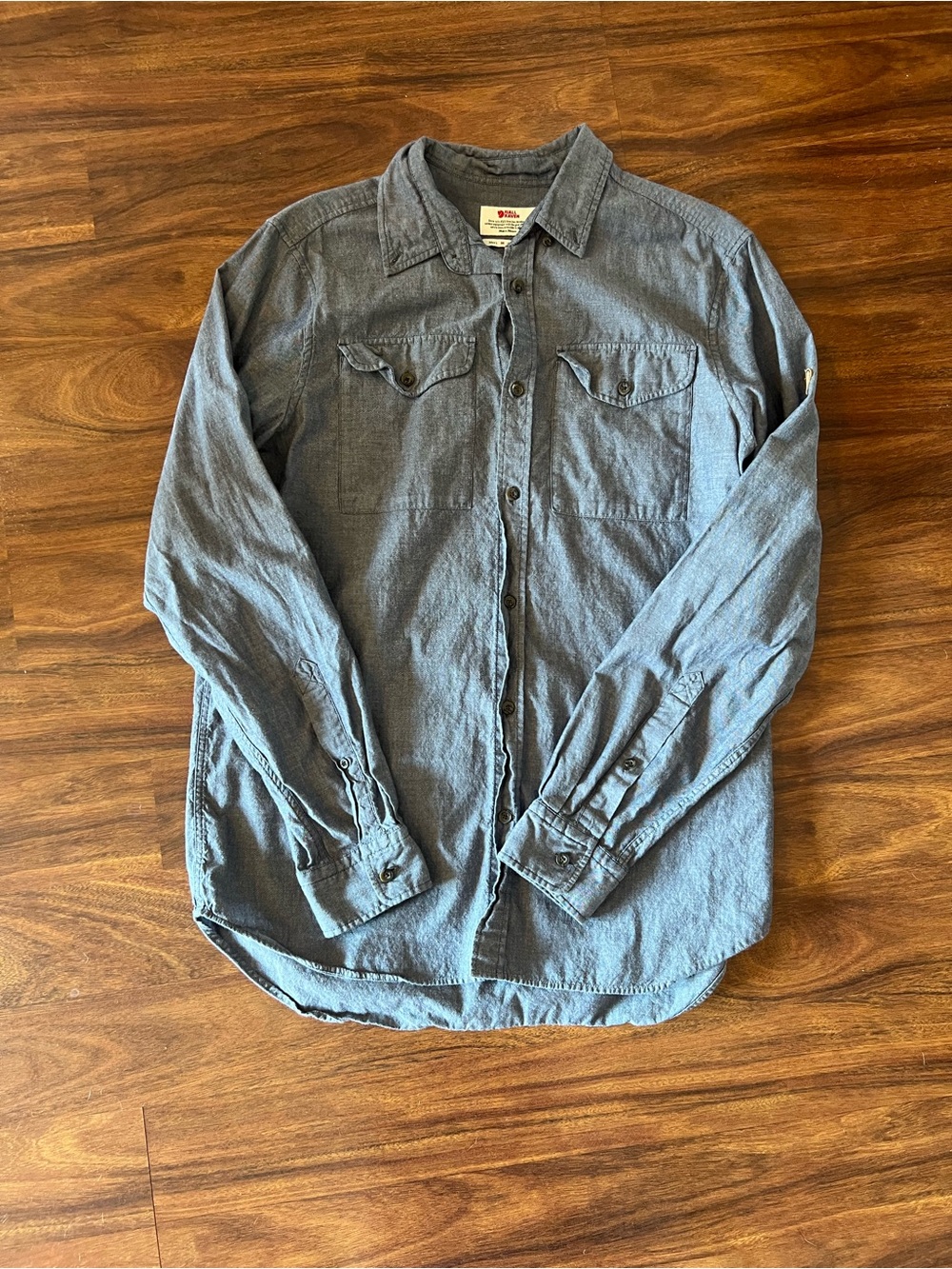 Fjallraven Men's Long-Sleeve Button Down Shirt in Slate Blue